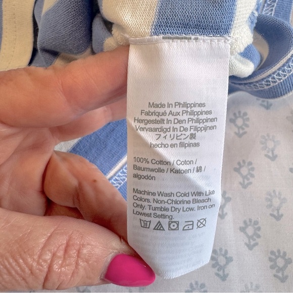 NWT J. Crew Women’s Sky Blue and Ivory Striped Rugby Tee Size Small - Picture 4 of 6